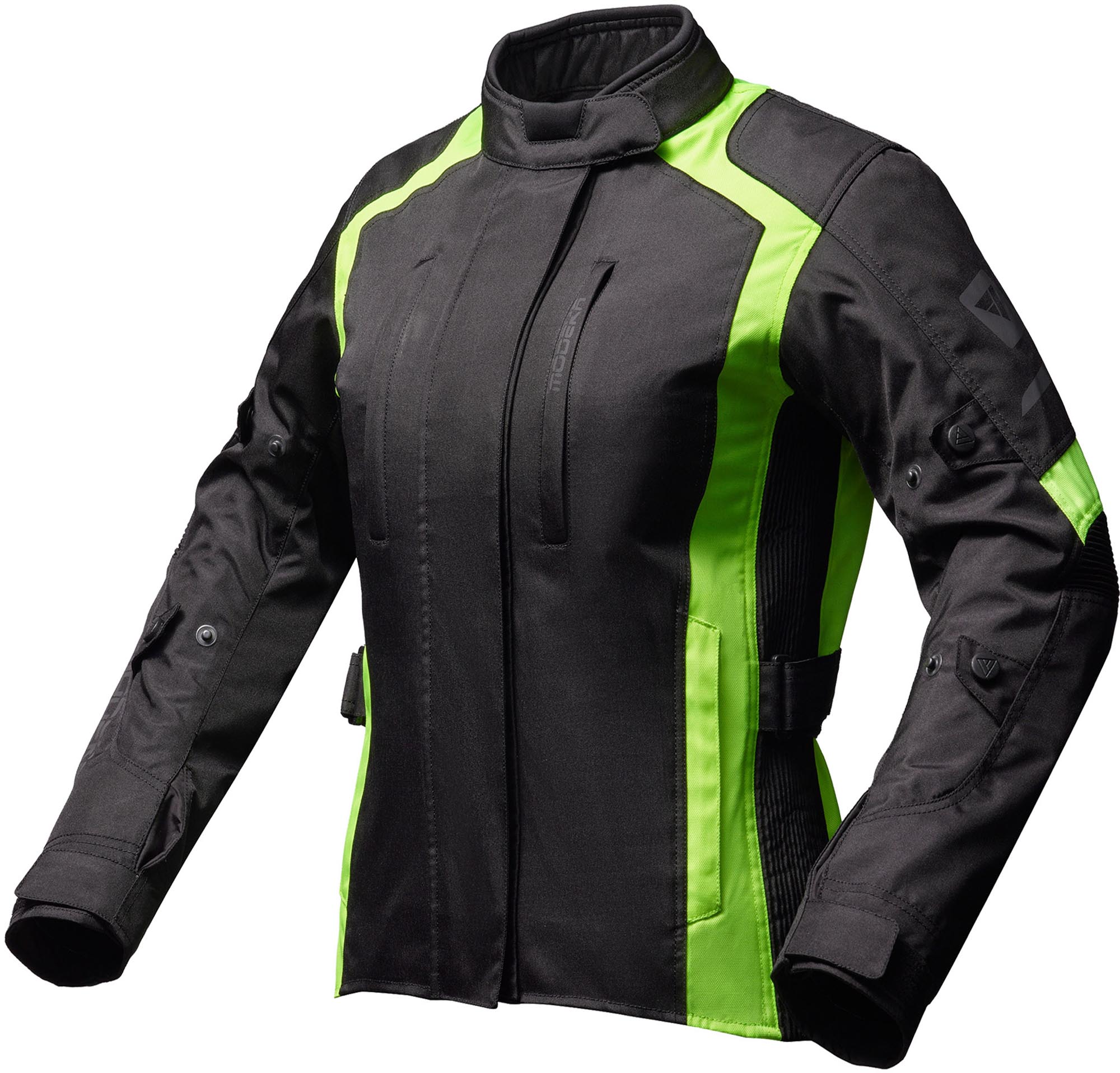 Modeka Tarex II Giacca tessile da motociclista femminile nero/giallo 44 Figura 1