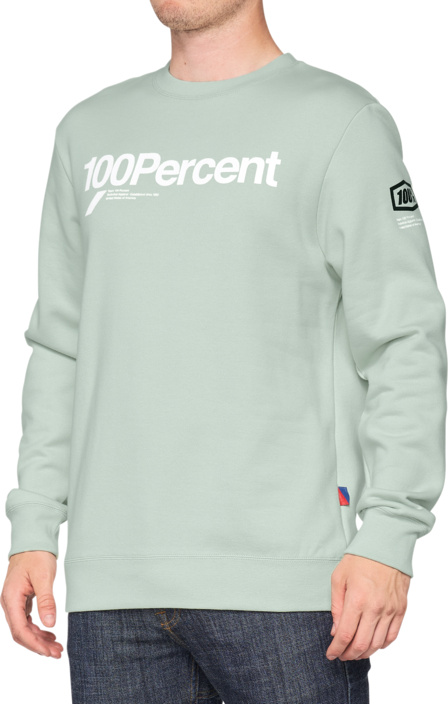 100% Manifesto Crewneck Sweatshirt blauw L Figuur 1
