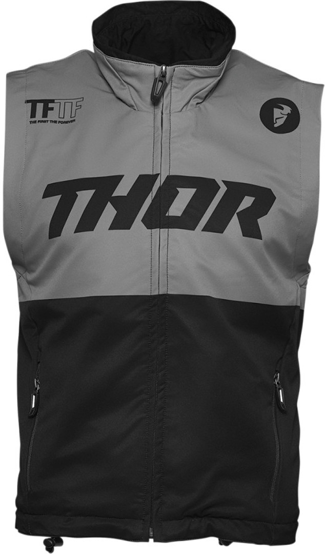 Thor Warm Up Motocross Weste schwarz/grau L Abbildung 1