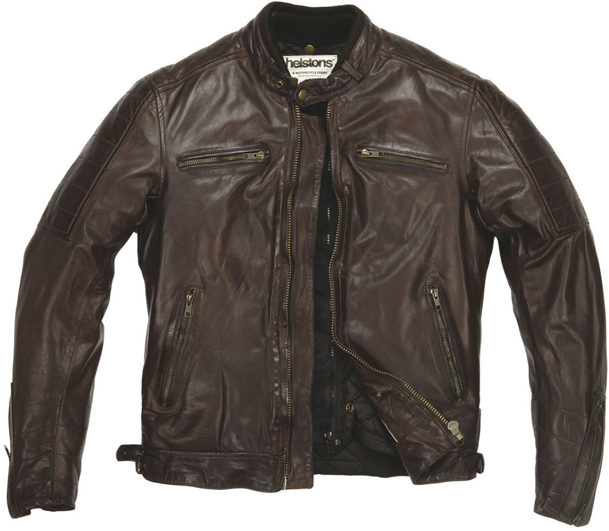 Helstons Cruiser Rag Leather Jacket brown L Figure 3
