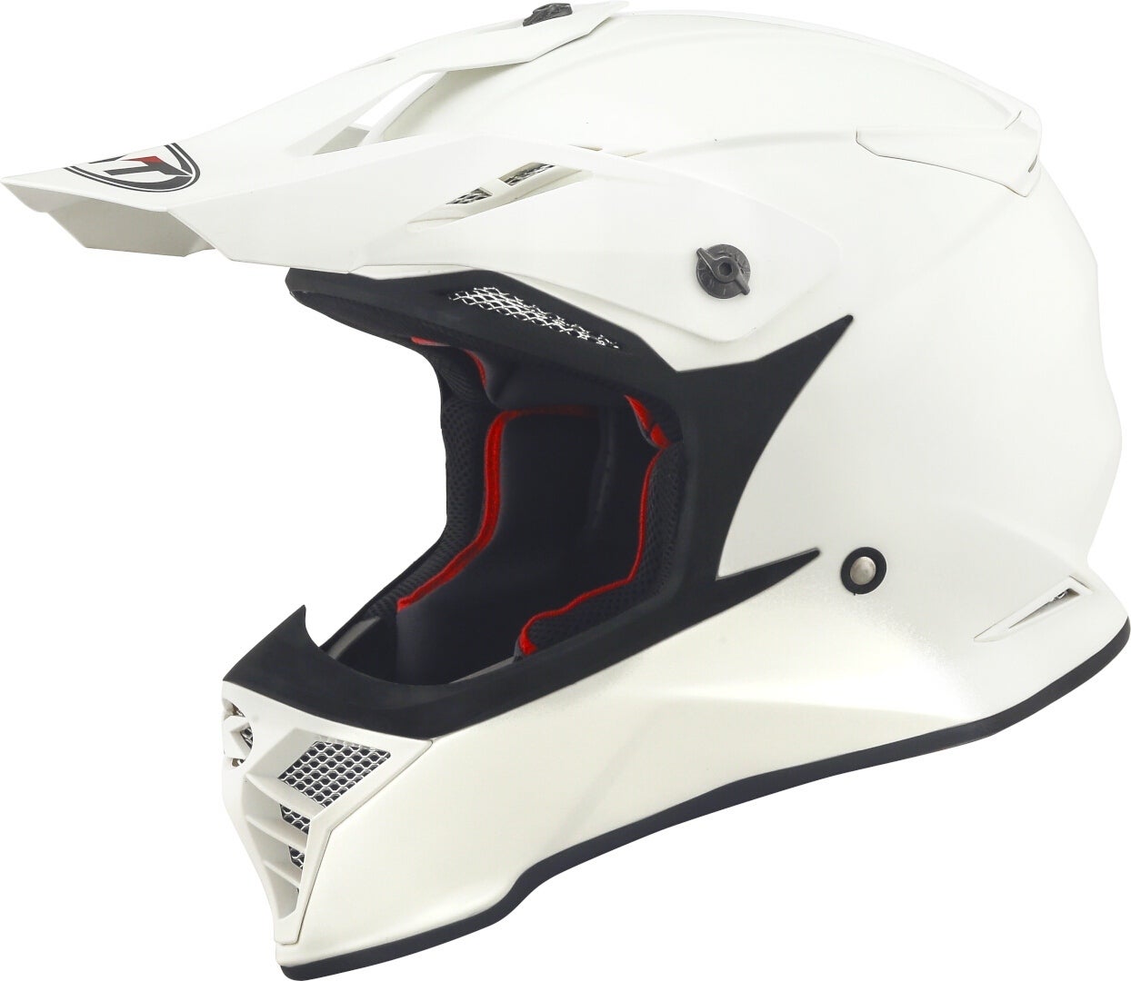 Kyt Men's White Skyhawk Plain Motocross Helmet