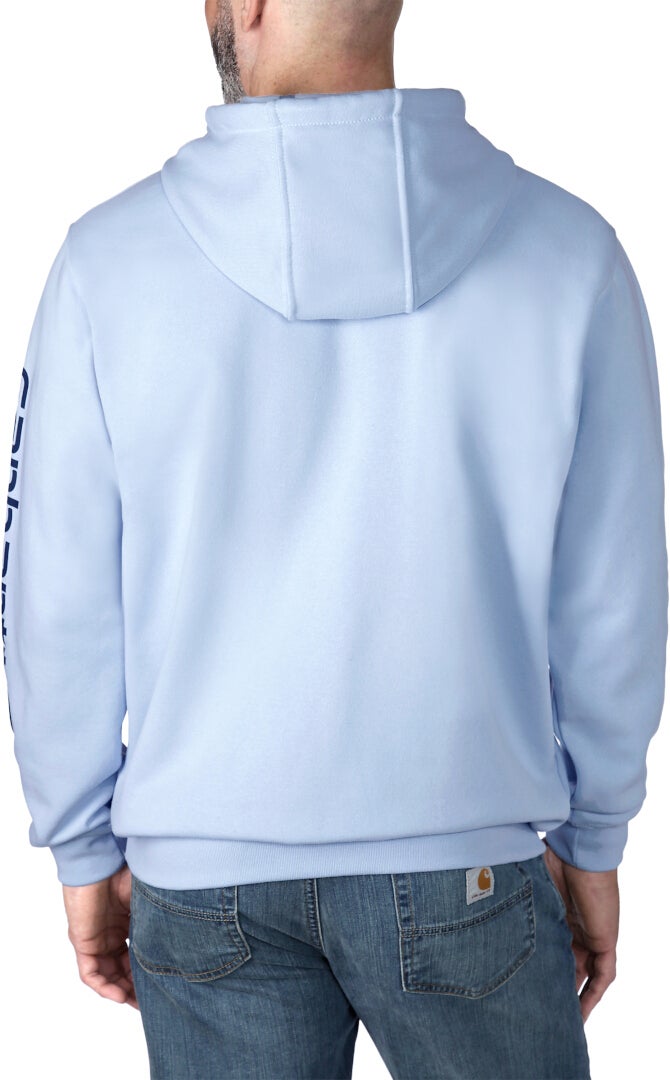 Carhartt Midweight Sleeve Logo Capuche Blanc/bleu L Figure 3