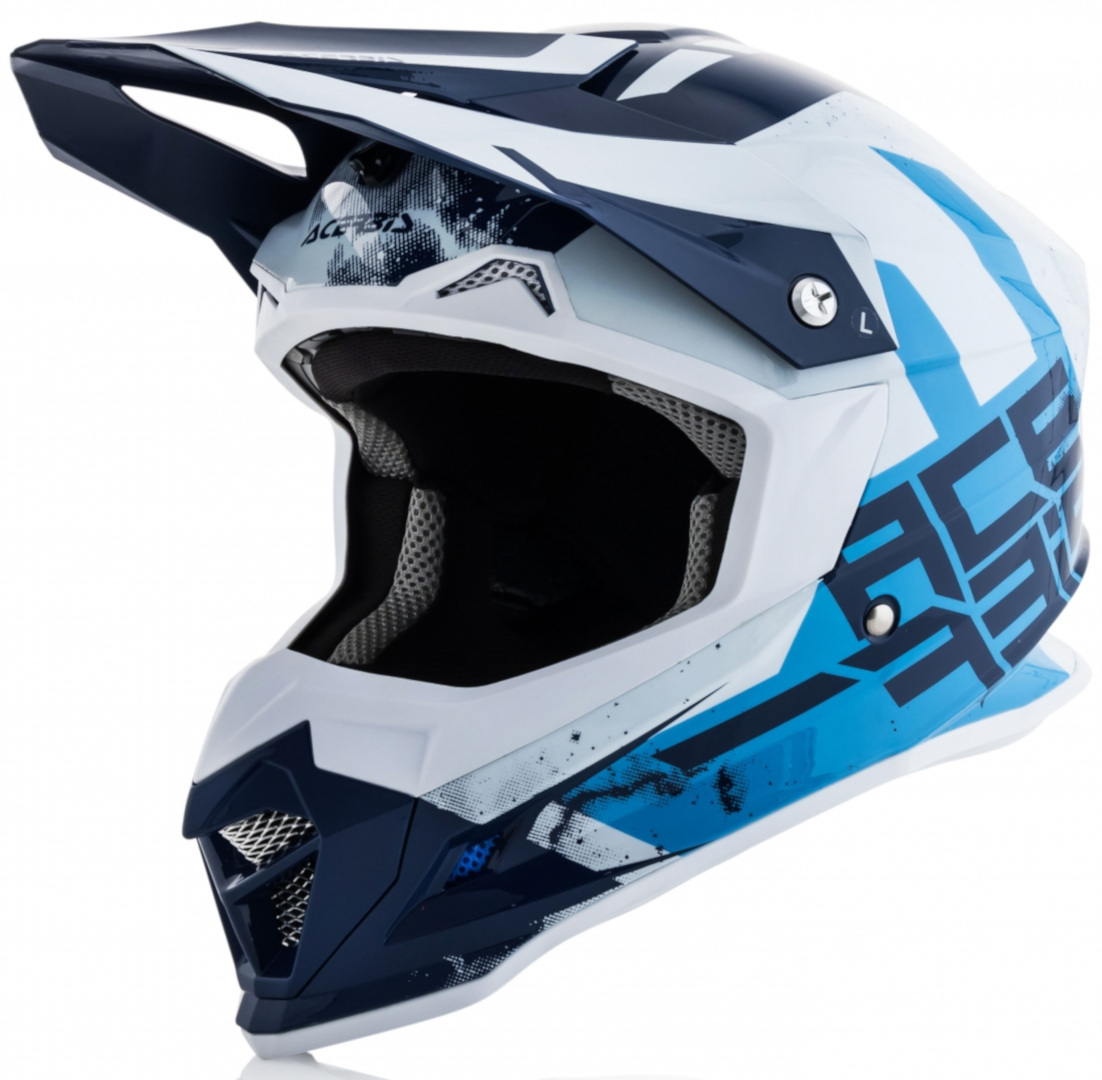 Acerbis Profile 4 Casco Motocross blu/bianco M (57/58) Figura 1