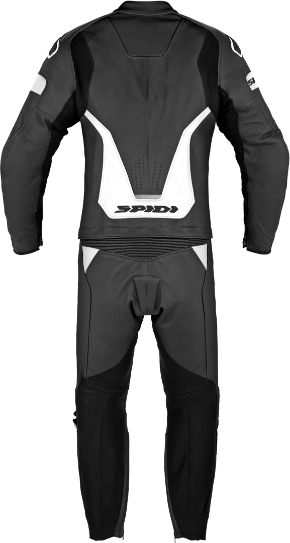 Spidi Laser Touring Two Piece Motorcycle Leather Suit black/black/white 54 Figure 2