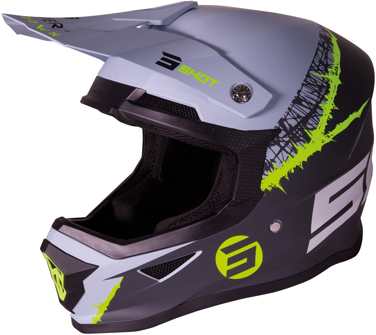 Shot Furious Storm Casco Motocross grigio/giallo S (55/56) Figura 1