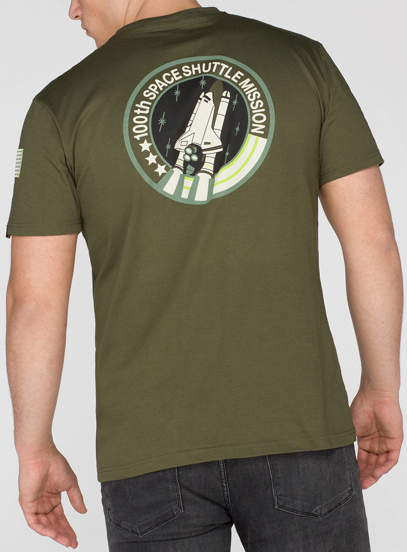 Alpha Industries Space Shuttle T-Shirt dark green M Figure 3