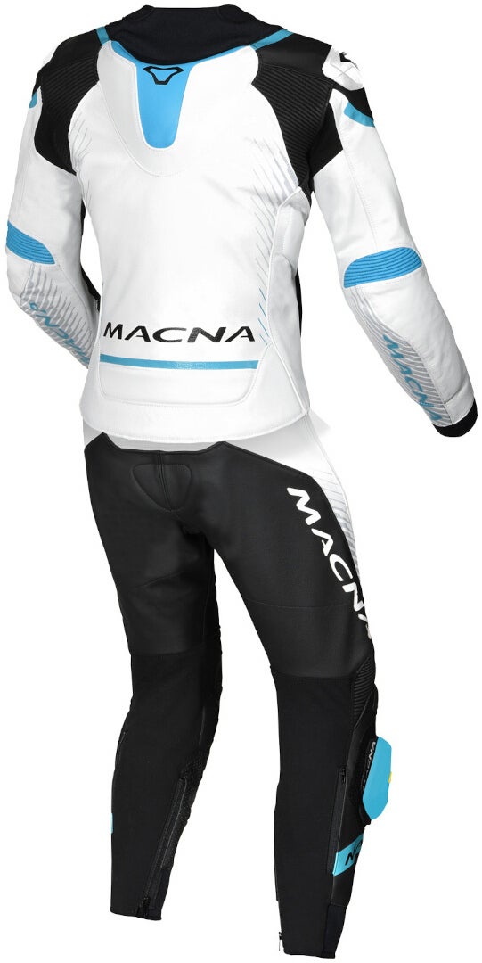 Macna Tronniq perforated Ladies Two Piece Motorcycle Leather Suit white/black/blue 40 Figure 2