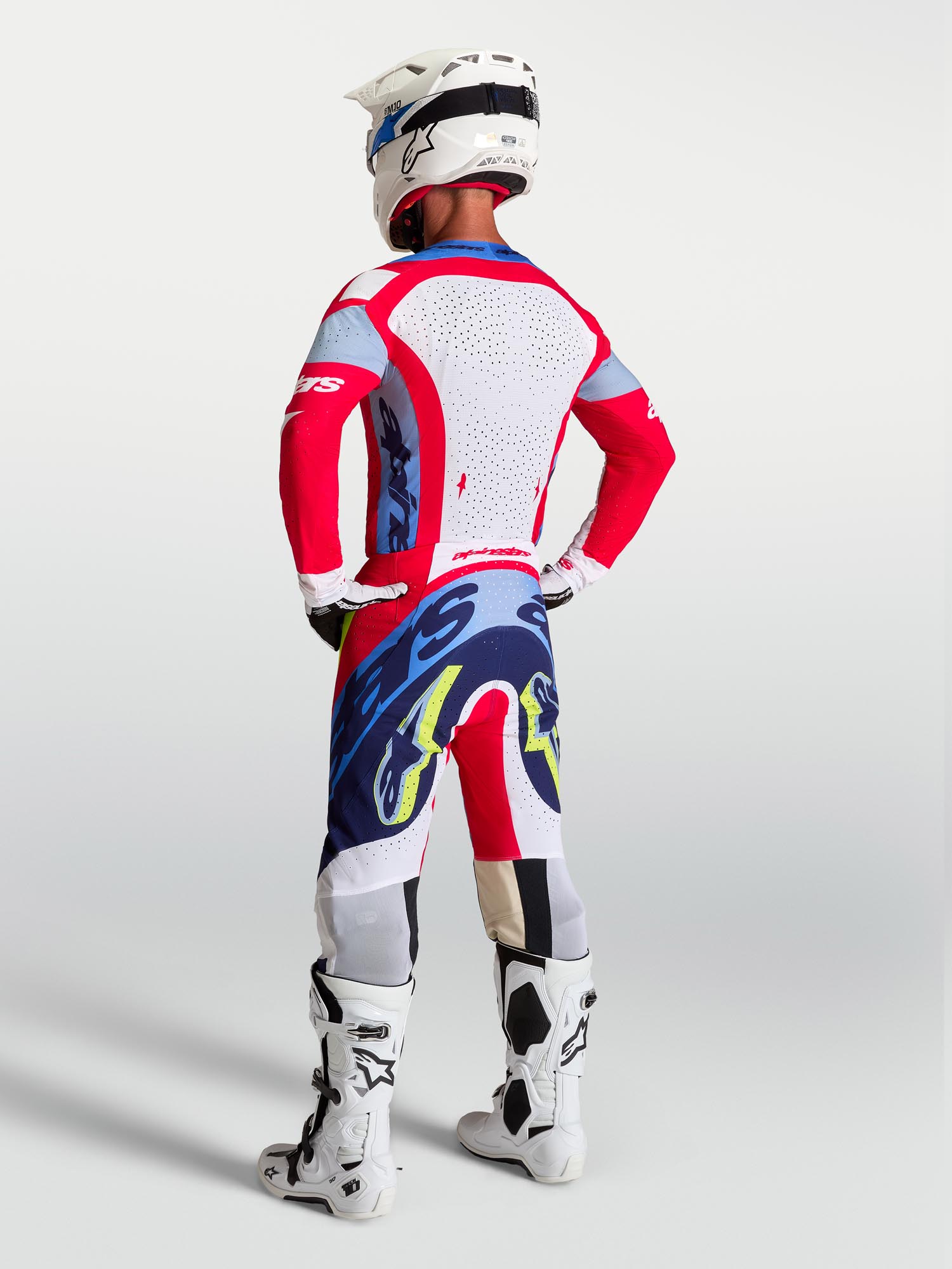 Alpinestars Supertech Dyna Motocross nadrág piros/fehér/kék 42 8. ábra