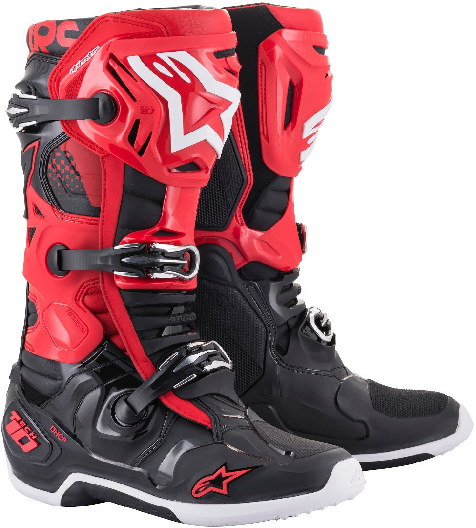 Alpinestars Tech 10 Motocross Stiefel rot/schwarz 12 (47) Abbildung 1