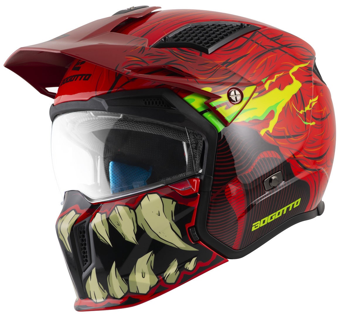 Bogotto Radic Bestia 22.06 Casco rosso/nero/giallo S Figura 10