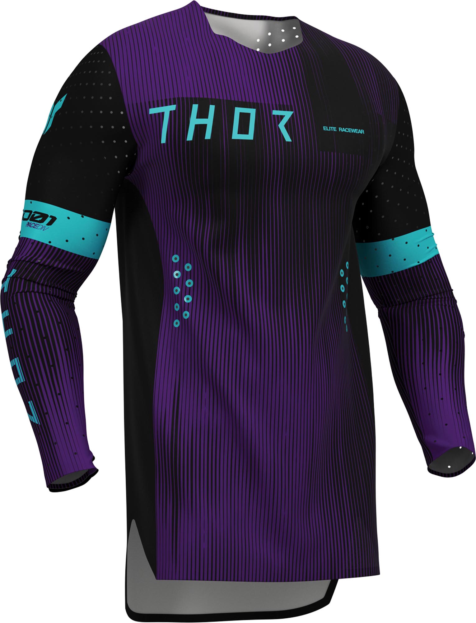 Thor Sportmode Vanish Motocross Jersey schwarz/lila S Abbildung 4