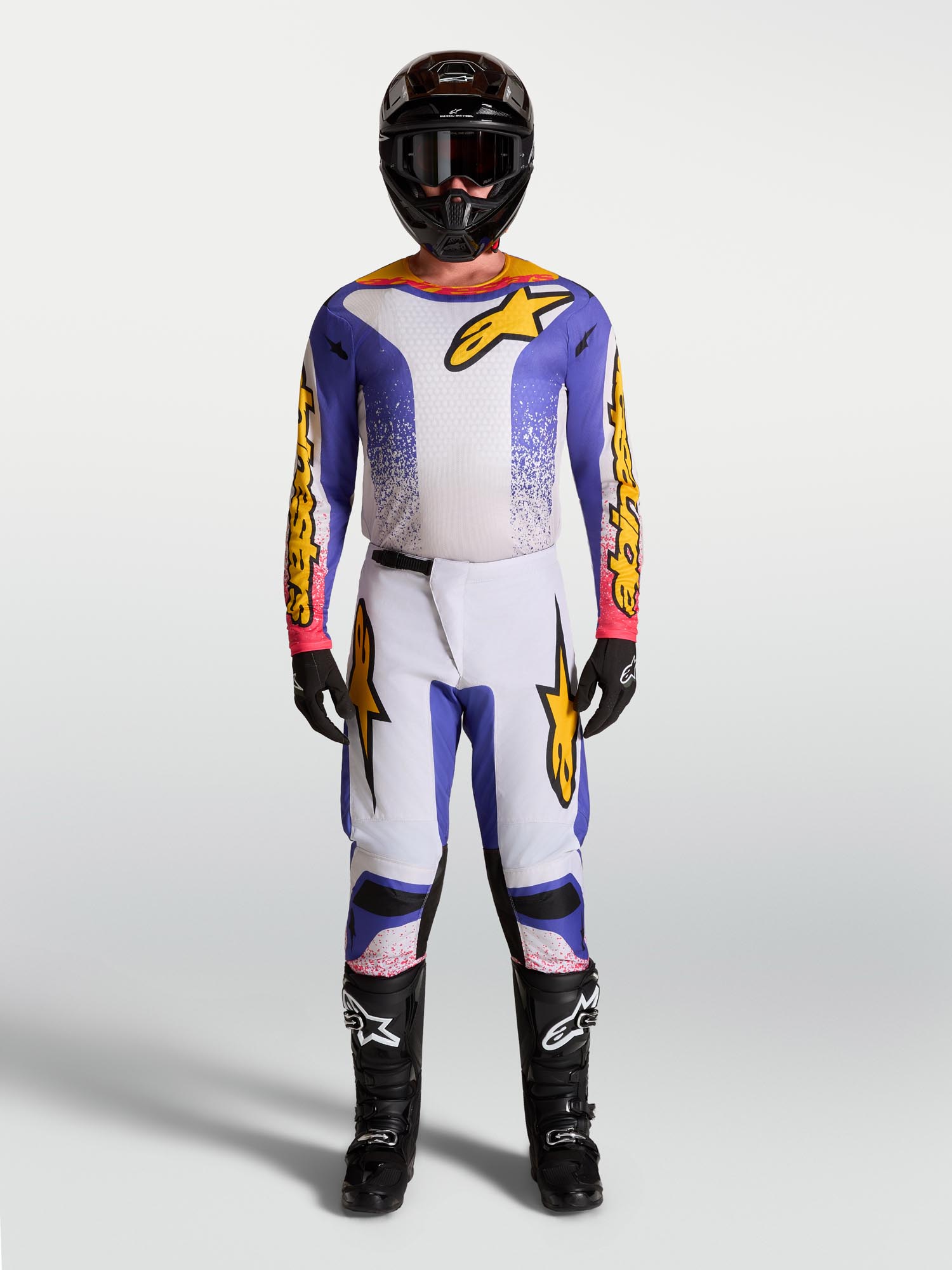 Alpinestars Fluid Drag Motocross Jersey purple/yellow/pink S Figure 6