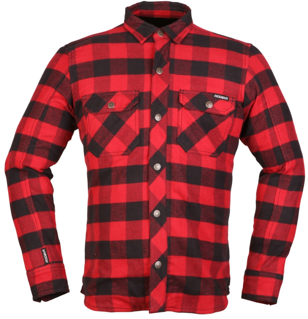 Modeka Nooner Chemise moto Rouge/Noir XL Figure 1
