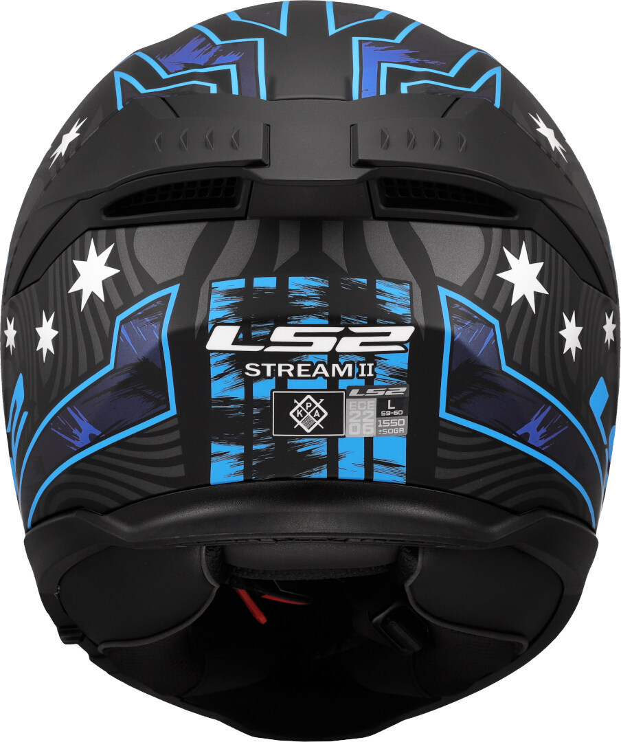 LS2 FF808 Stream II Galdam Helm zwart mat/blauw S (55/56) Figuur 4