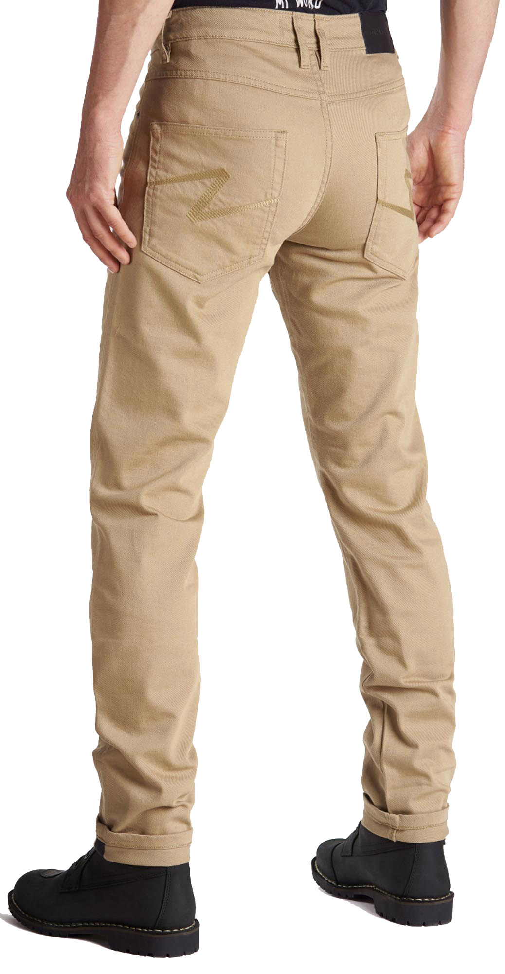 Pando Moto Robby Slim Beige Jeans moto 34/34 Figure 3