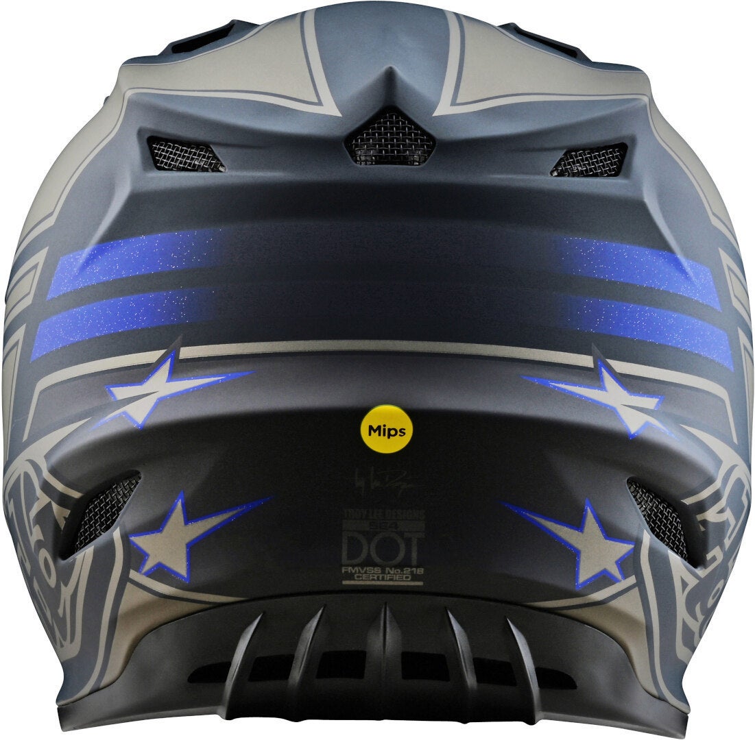 Troy Lee Designs SE4 Polyacrylite Flagstaff MIPS Motocross hjelm Sort/guld S (55/56) Figur 3