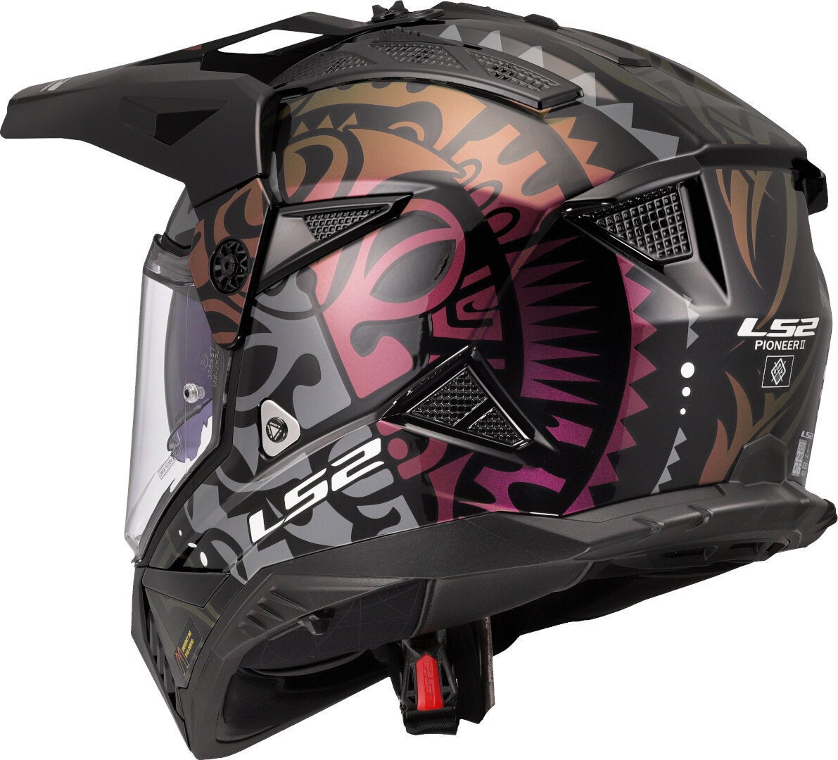 LS2 MX702 Pioneer II Rangi Casco da motocross nero/multicolore L (59/60) Figura 3