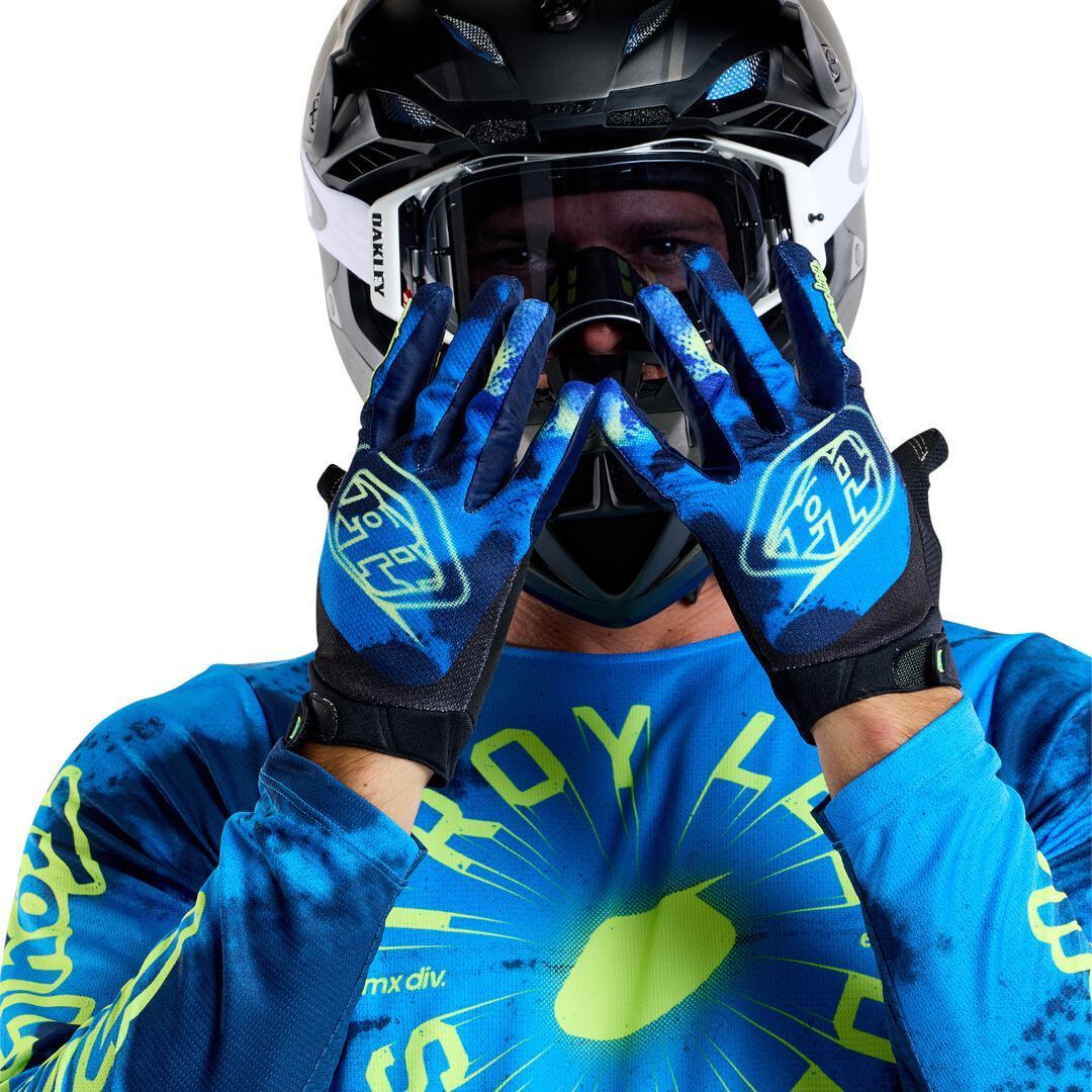 Troy Lee Designs GP Pro Arrival Motocross handsker blå/grøn M Figur 3