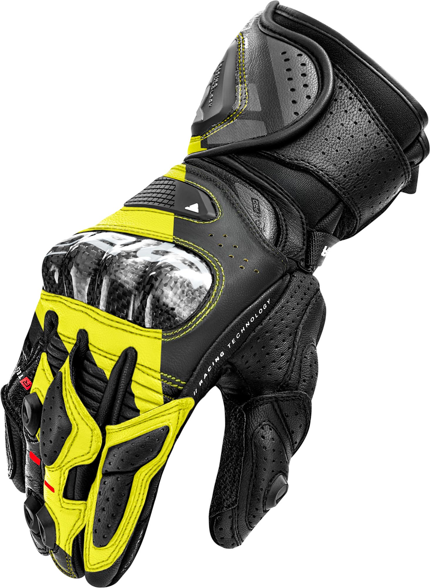 SHIMA RS-3 Motorcykelhandsker sort/gul M Figur 2