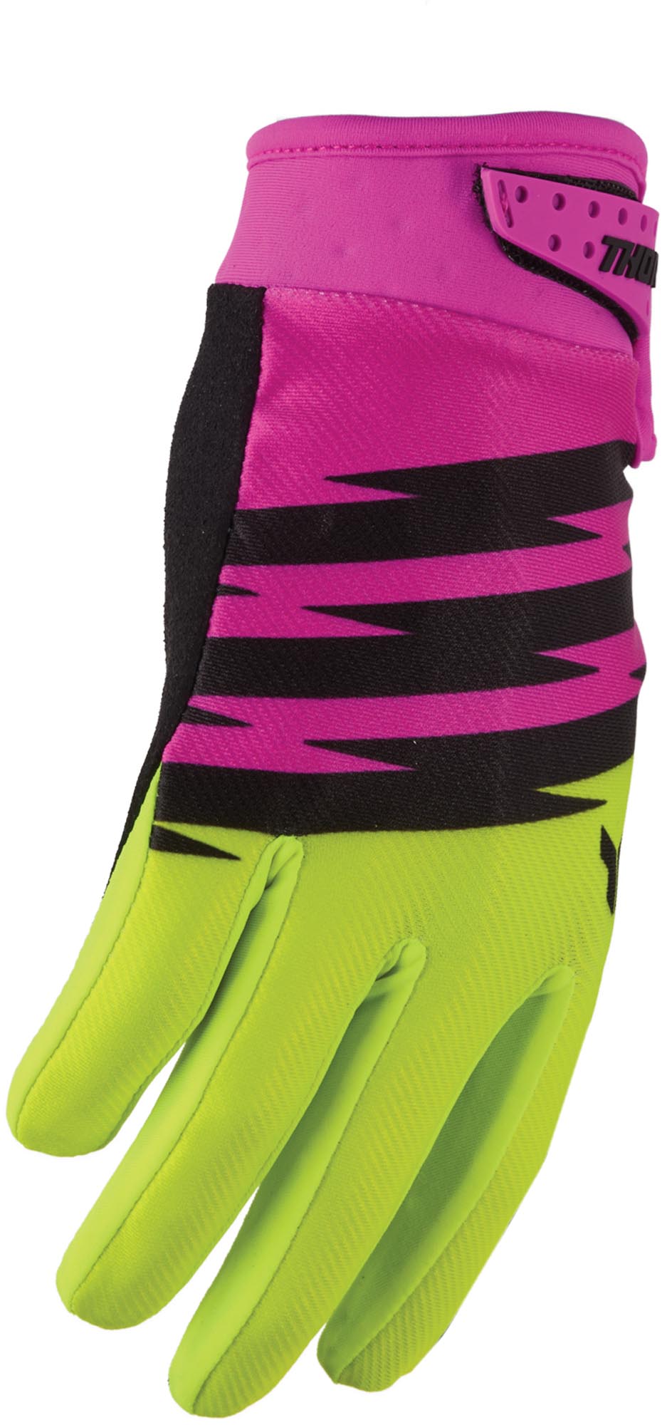 Thor Launchmode Shockie Jugend Motocross Handschuhe gelb/pink/schwarz S Abbildung 3