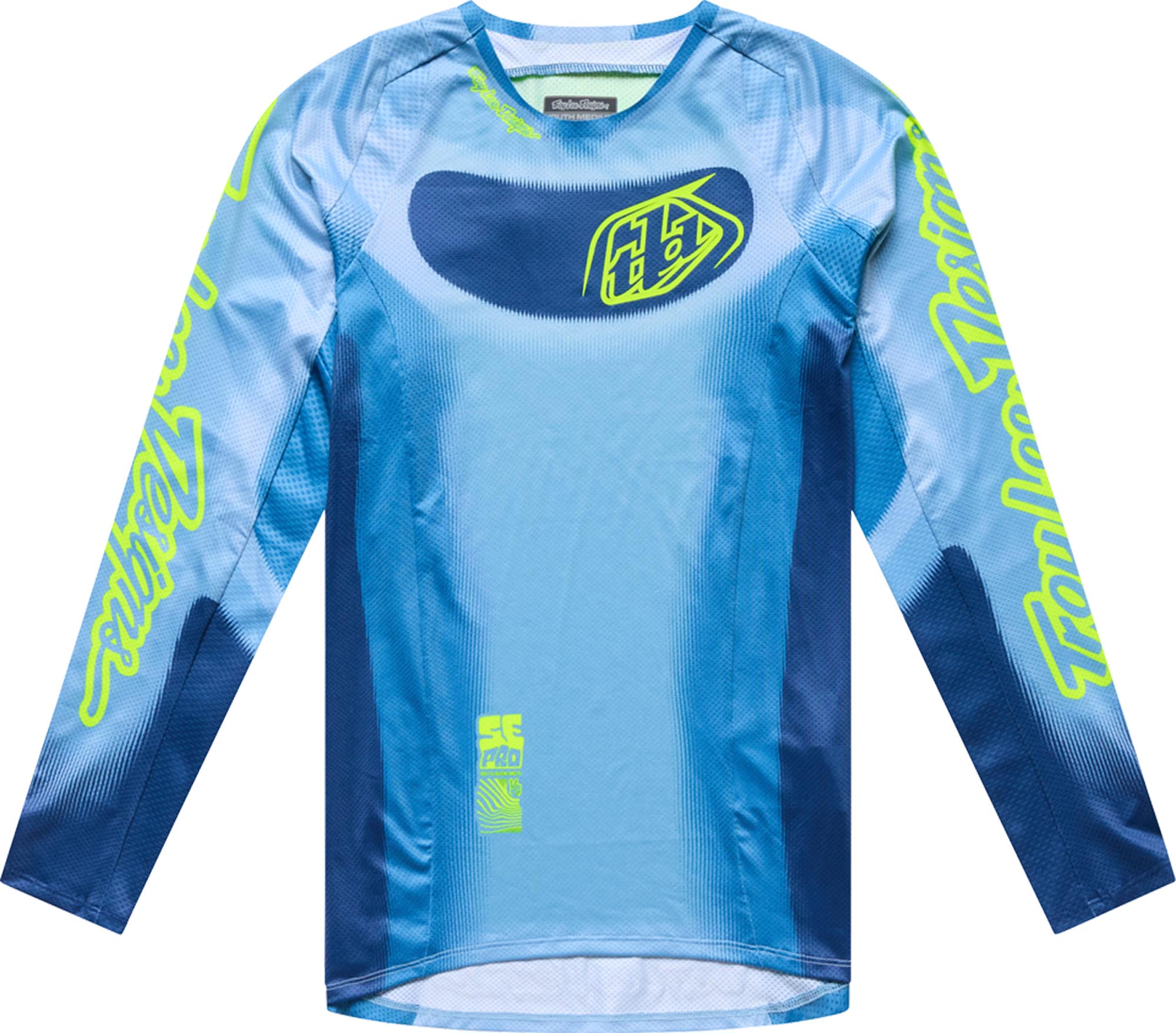 Troy Lee Designs SE Pro Illusion Mládežnický motokrosový dres modrá/neonově žlutá S Obrázek 1