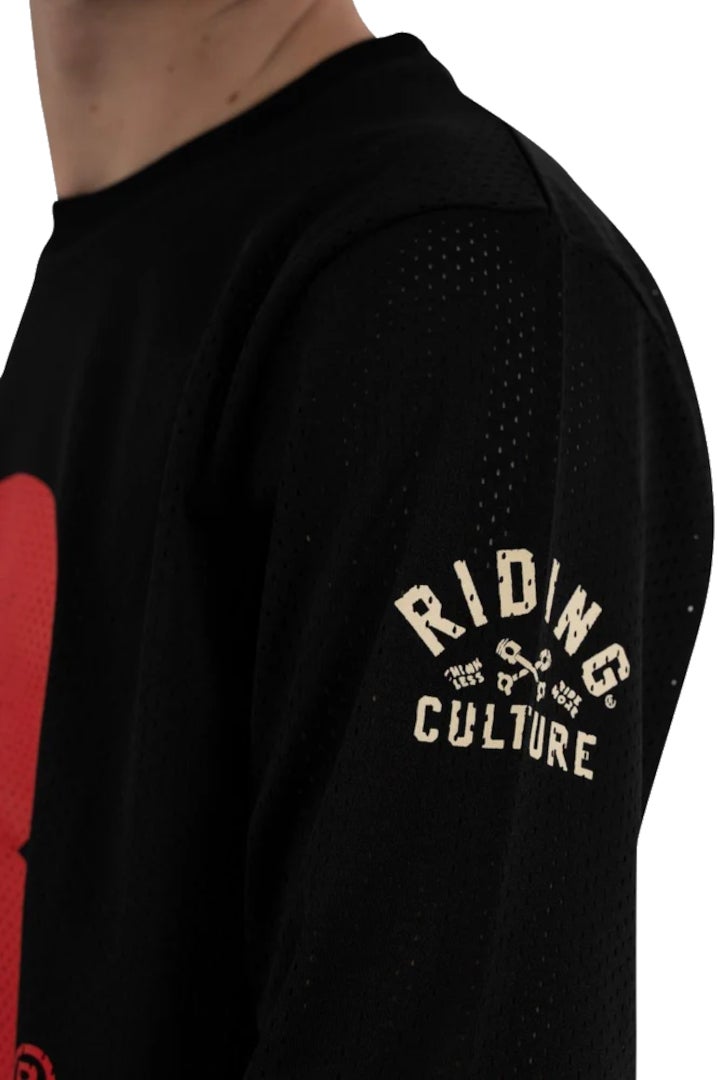 Riding Culture Logo Mesh Motorcross Jersey Zwart L Figuur 3