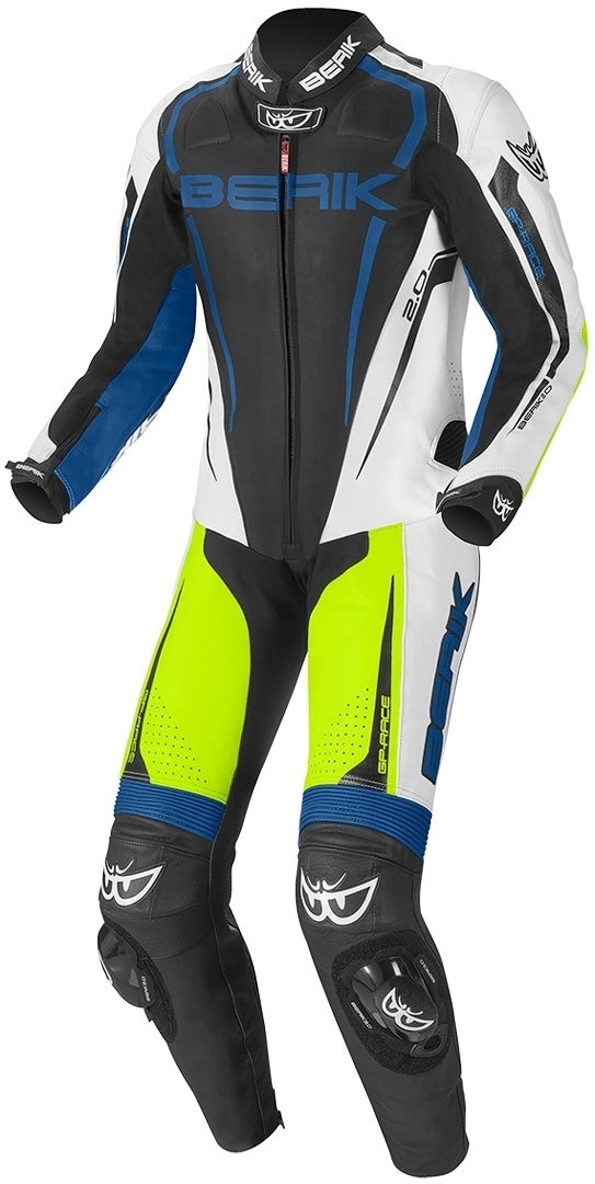 Berik Race-X Ét stykke læderdragt sort/hvid/blå/gul 60 Figur 1