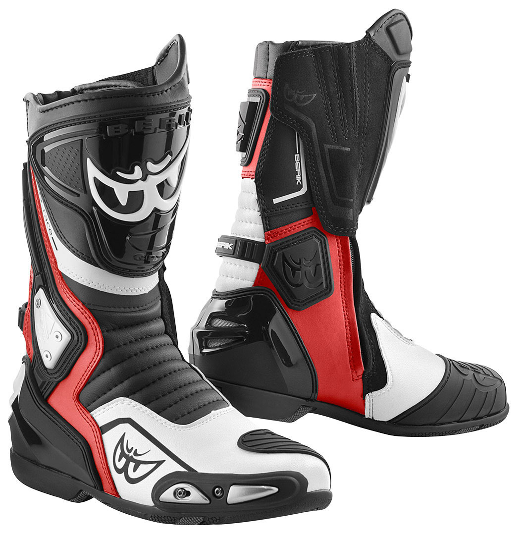 Berik Donington Motorcycle Boots black/white/red 45 Figure 1