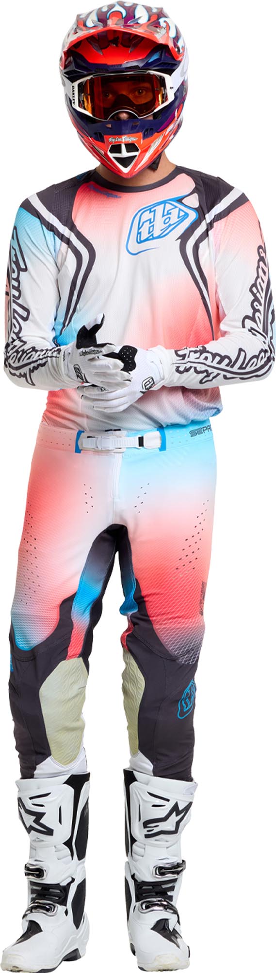 Troy Lee Designs SE Pro Wander Pantalon de motocross bleu/blanc/noir/rouge 30 Figure 15
