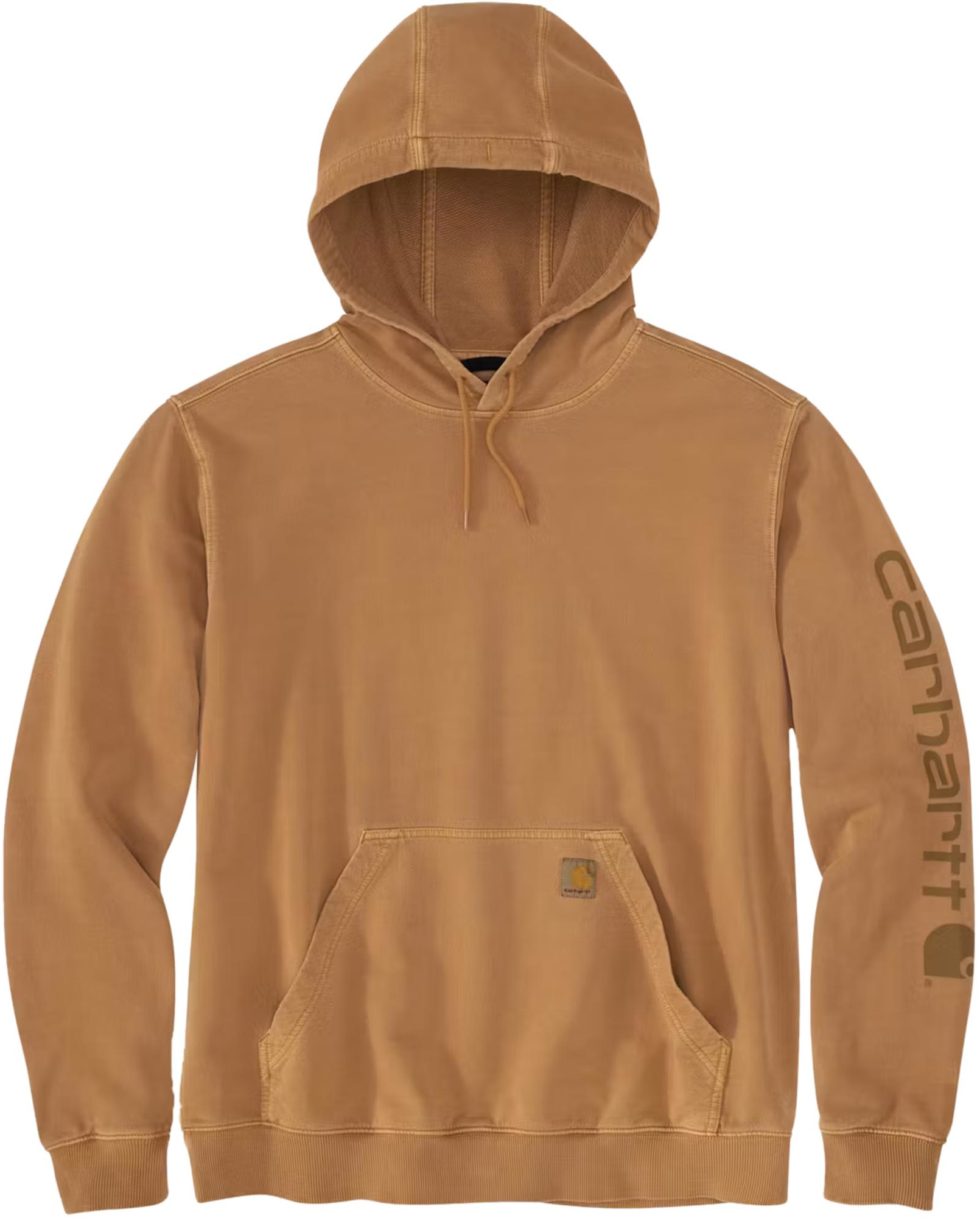 Carhartt Durham Garment Dyed Logo 후디 갈색 S 그림 1