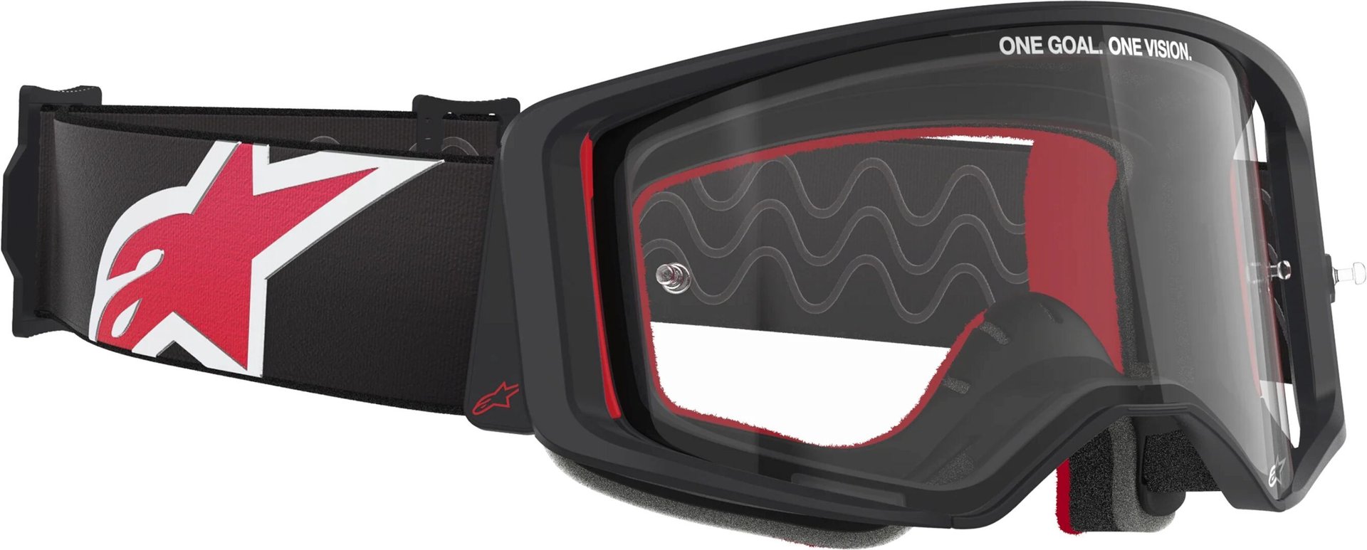Alpinestars Supertech Corp Absolute Vision Stripe Motocross Glasögon svart/röd Figur 4