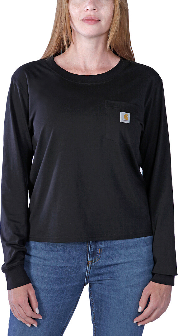 Carhartt Relaxed Fit Lightweight Pocket Cămașă cu mânecă lungă pentru femei negru XL Figura 3