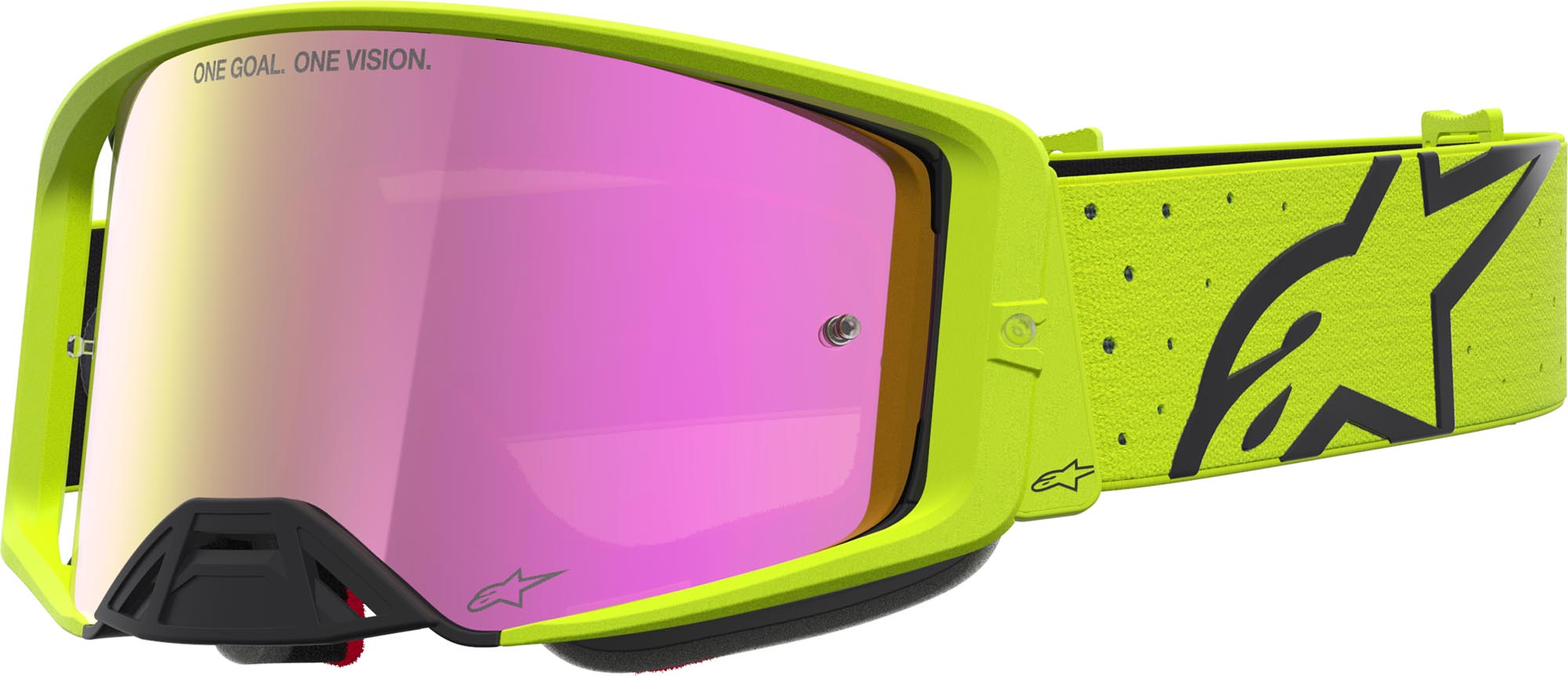Alpinestars Supertech Vesta Mirror Motocrossglasögon neongul/svart Figur 1