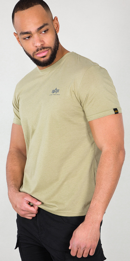 Alpha Industries Basic T Small Logo T-Shirt Vert/Gris 4XL Figure 1