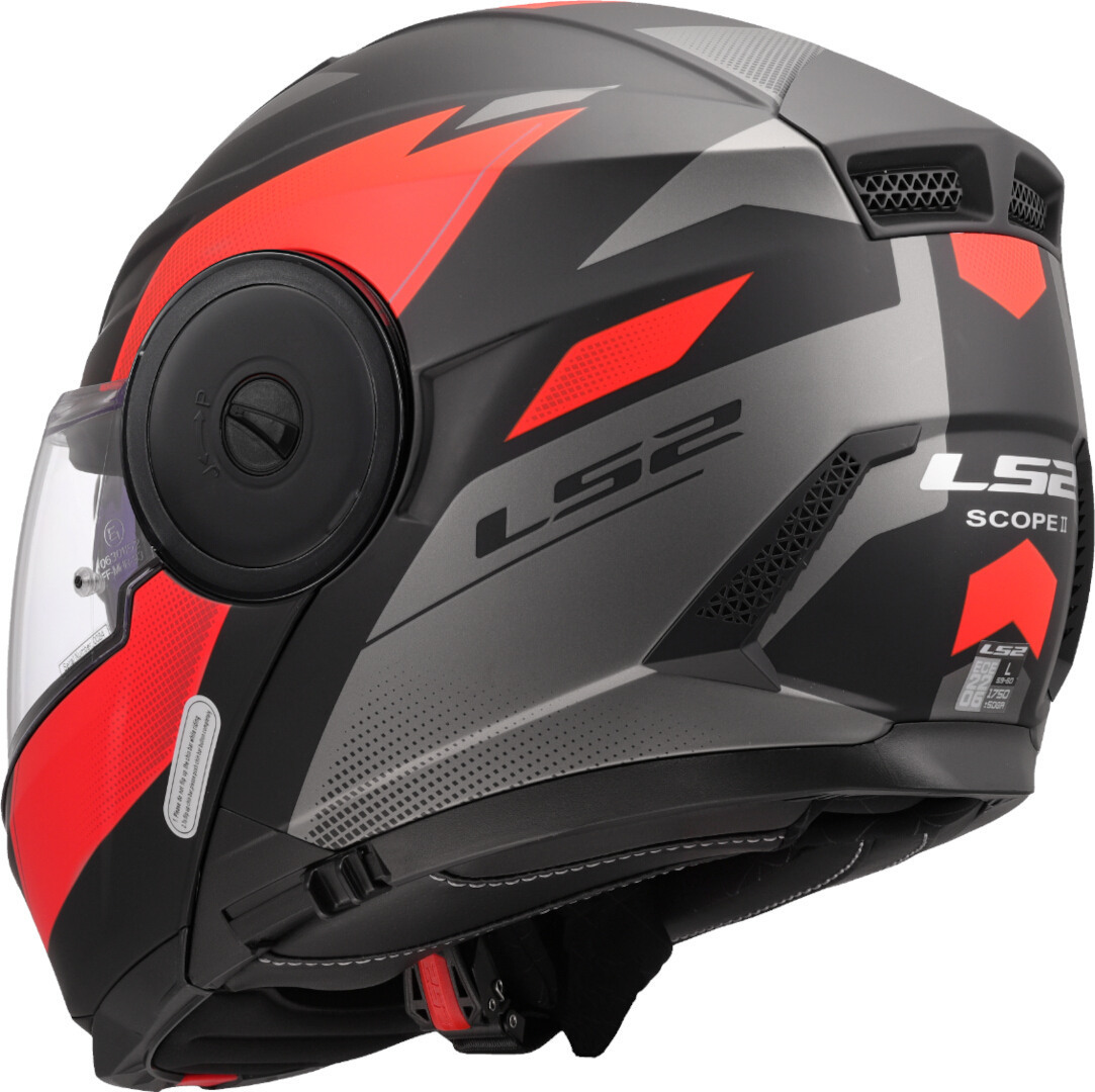 LS2 FF902 Scope II Duria Casco nero opaco/rosso M (57/58) Figura 3