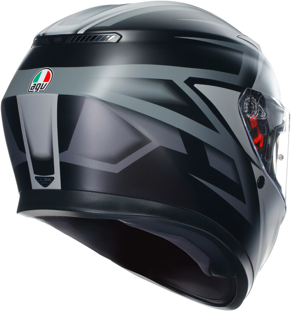 AGV K3 Compound Hjälm Svart matt/grå S (55/56) Figur 3