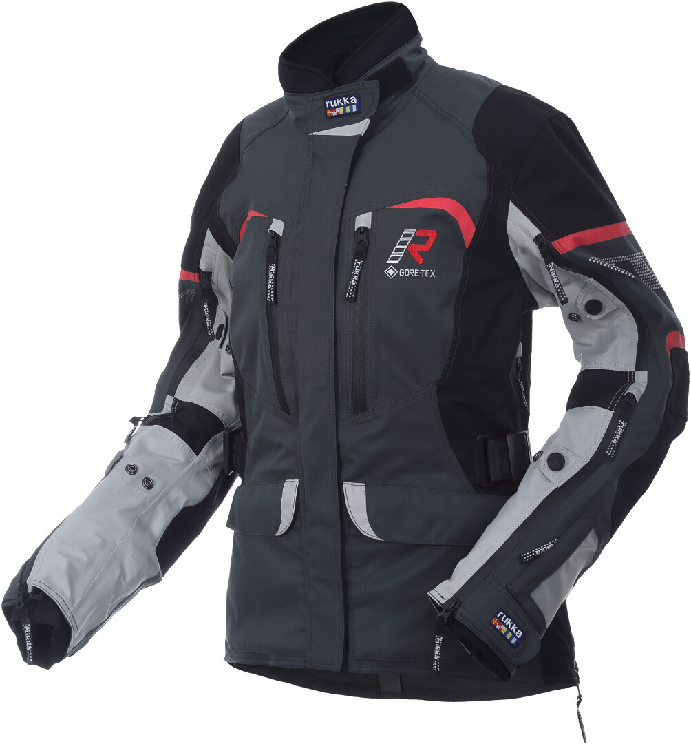 Rukka Rimorina Jachetă textilă pentru motociclete pentru doamne antracit/alb/roșu 34 Figura 1
