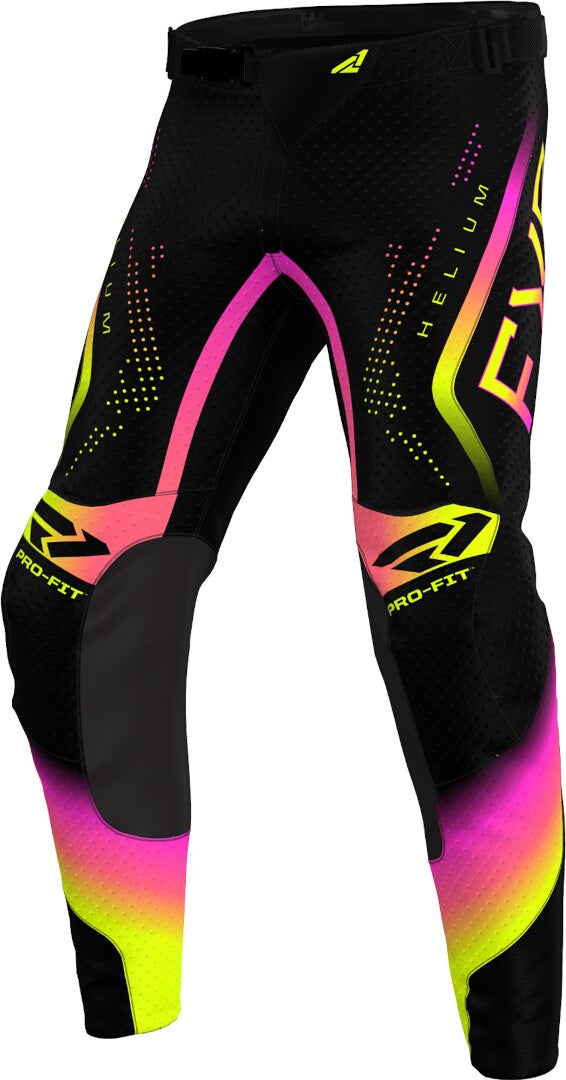 FXR Helium 2024 Motocross bukser sort/pink/gul 32 Figur 1
