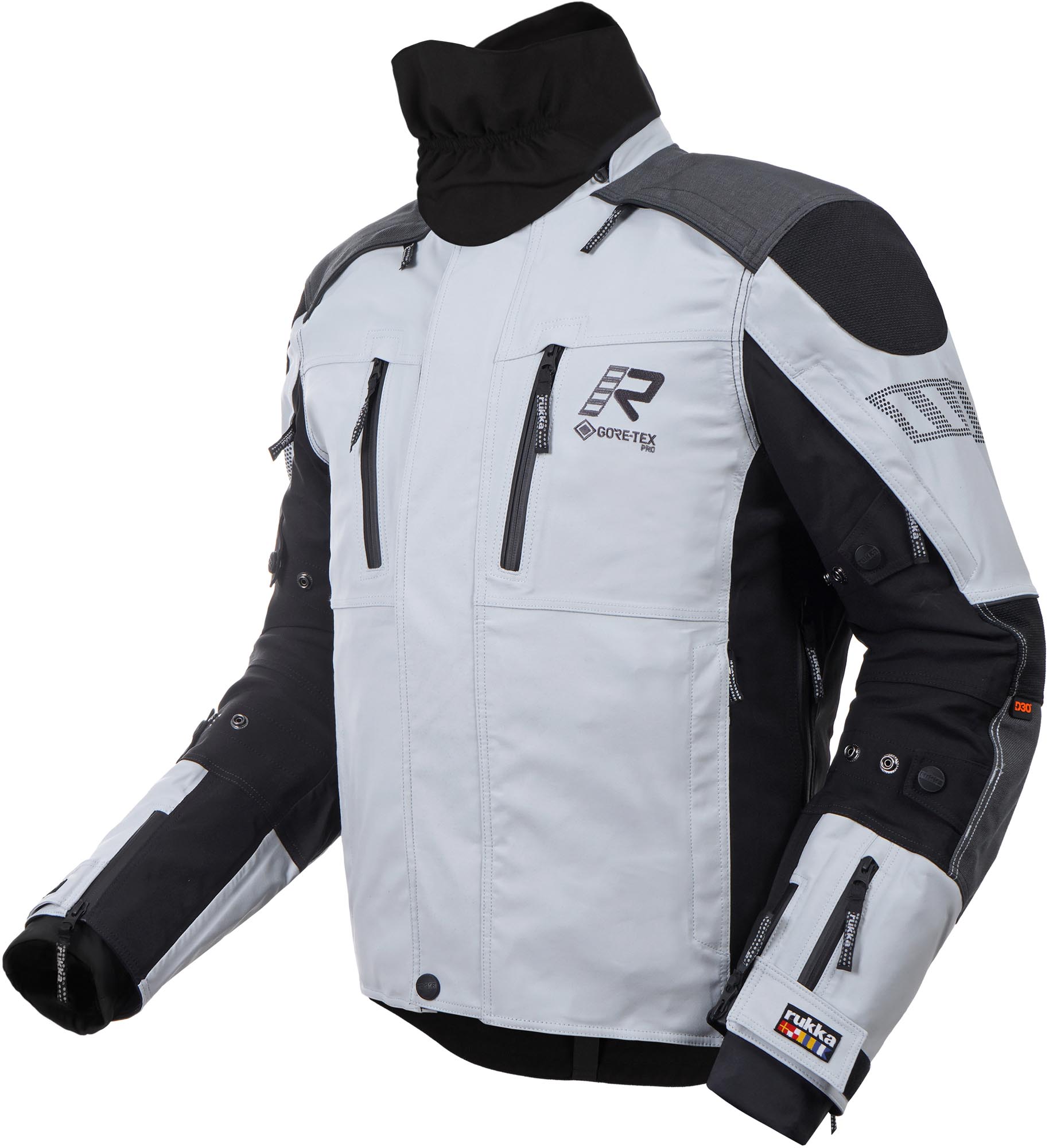 Rukka Flexo-R Nepromokavá textilní bunda pro motocykl bílá/šedá/černá 60 Obrázek 1