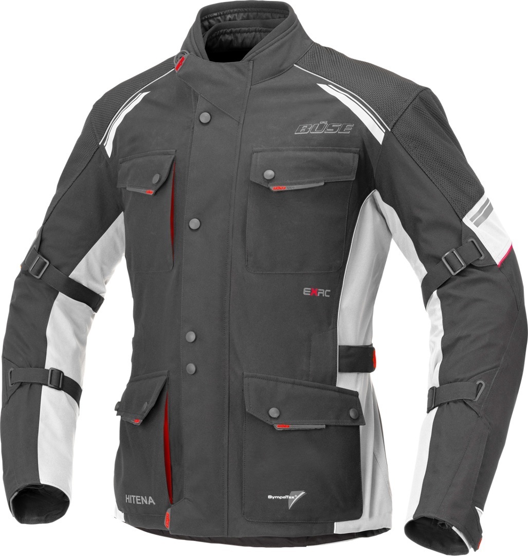 Büse Porto Motorcycle Textile Jacket black/white/red 64 Figure 1