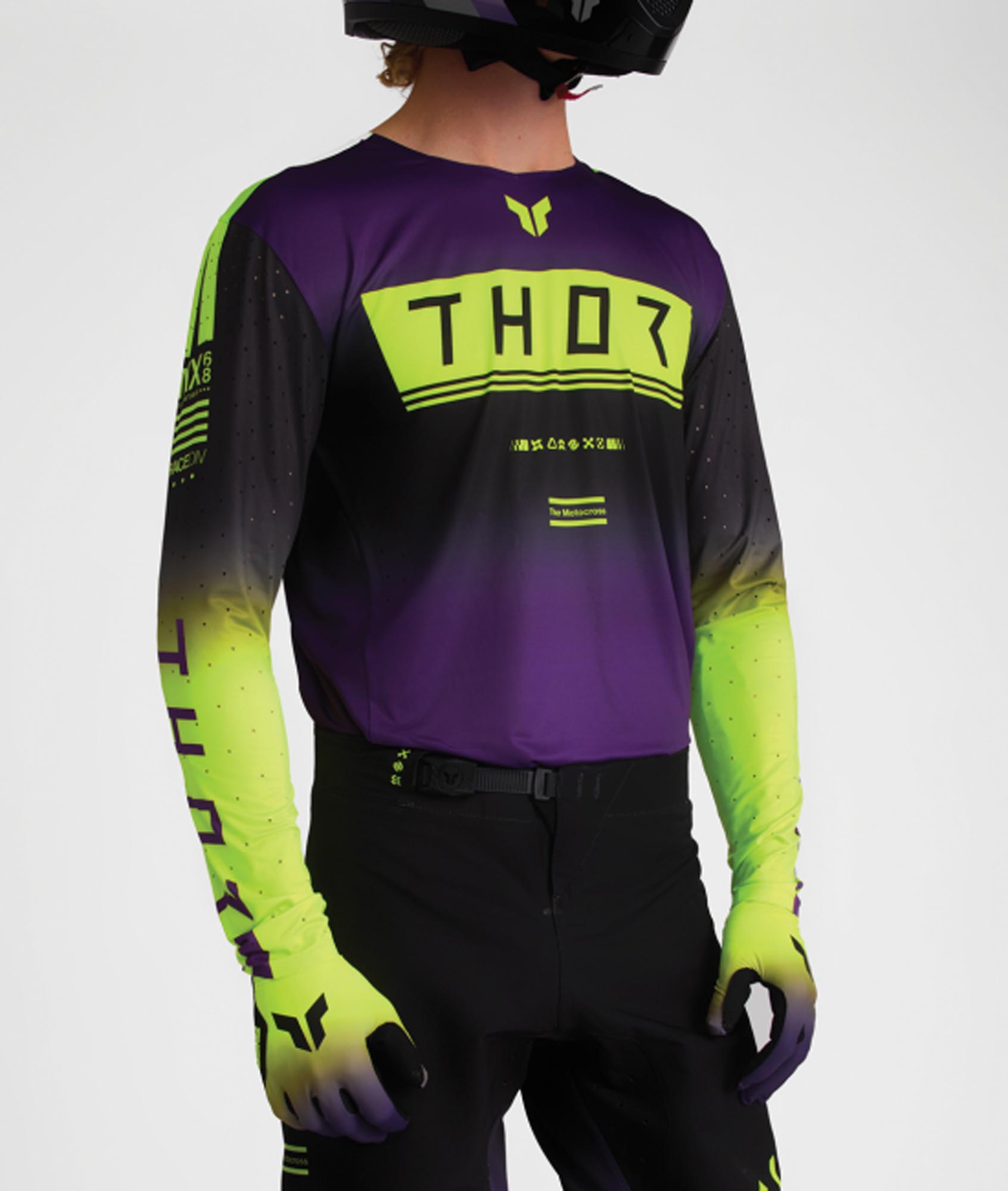 Thor Sportmode Geo Φανέλα μοτοκρός μωβ/κίτρινο L Γράφημα 5