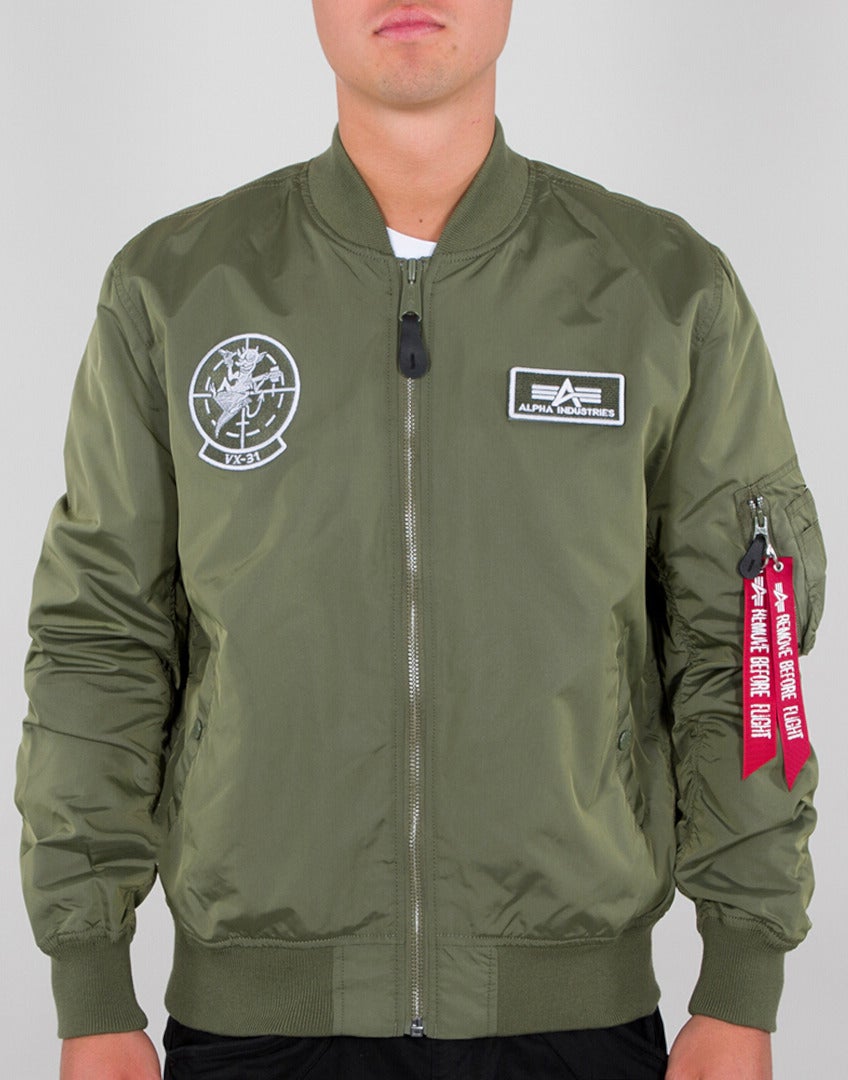 Alpha Industries MA-1 TT Glow In The Dark Veste Vert militaire M Figure 1