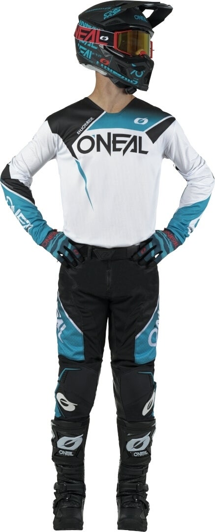 Oneal Hardwear Air Slam Motocross bukser Sort/turkis 42 Figur 3