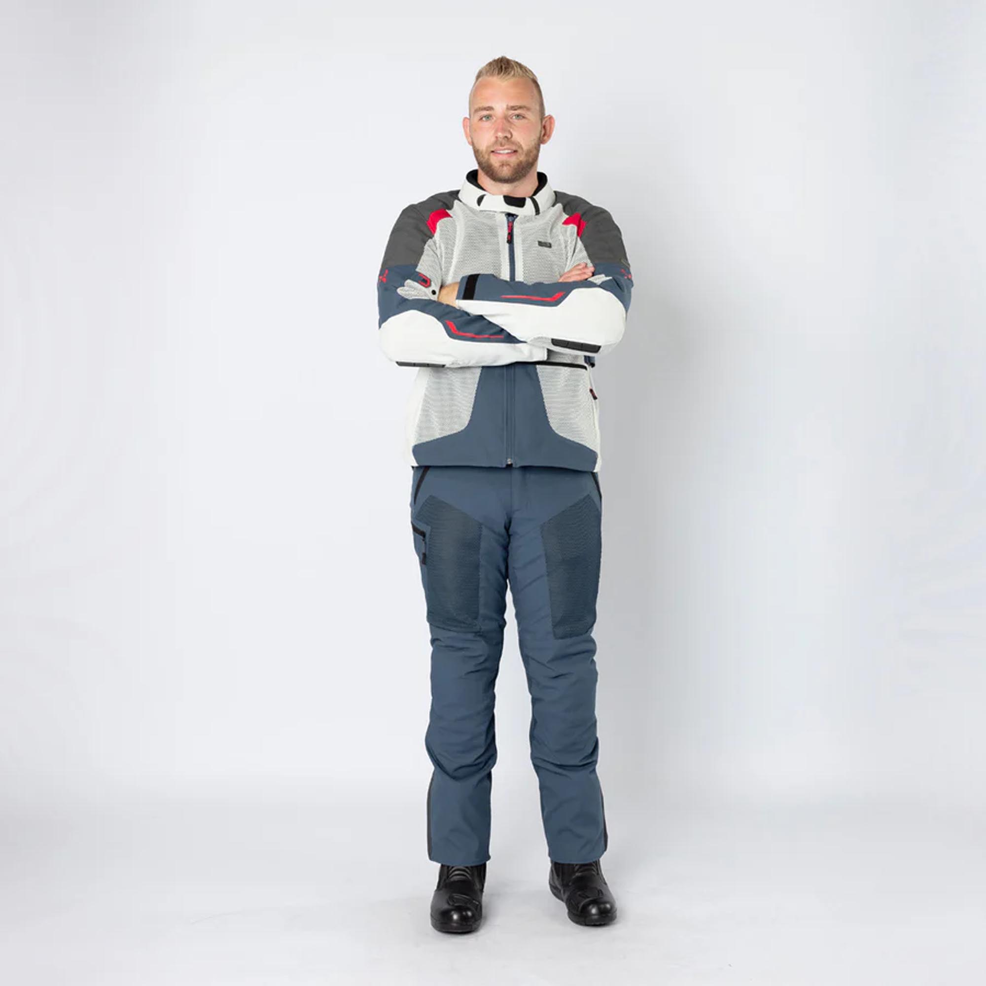 IXS Tourster-Big Air 1.0 Mesh Motorcycle Textile Jacket grey/blue/red/sand M Figure 5