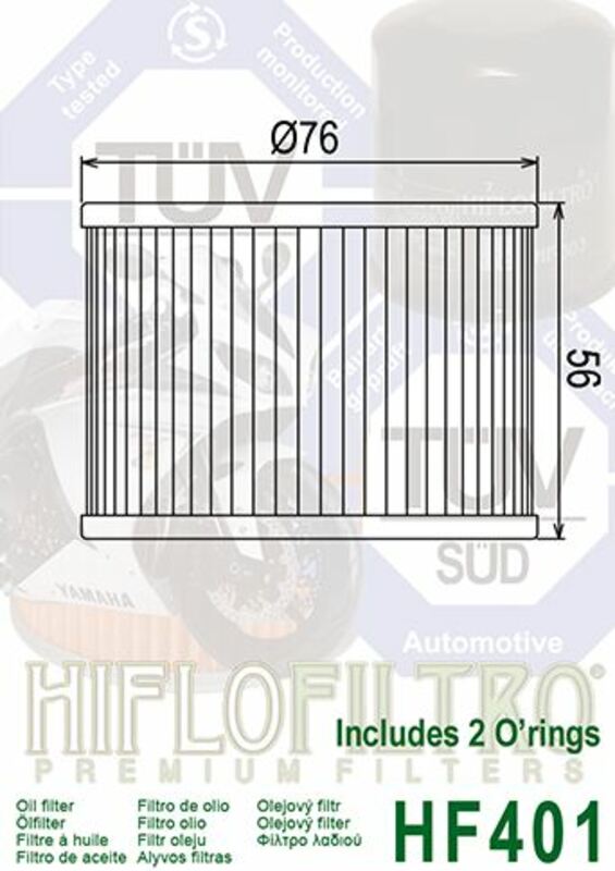 Hiflofiltro Oljefilter - HF401 Figur 3
