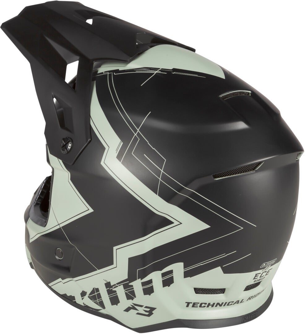 Klim F3 Verge Motocross hjelm sort/grå XXXL (64/65) Figur 2