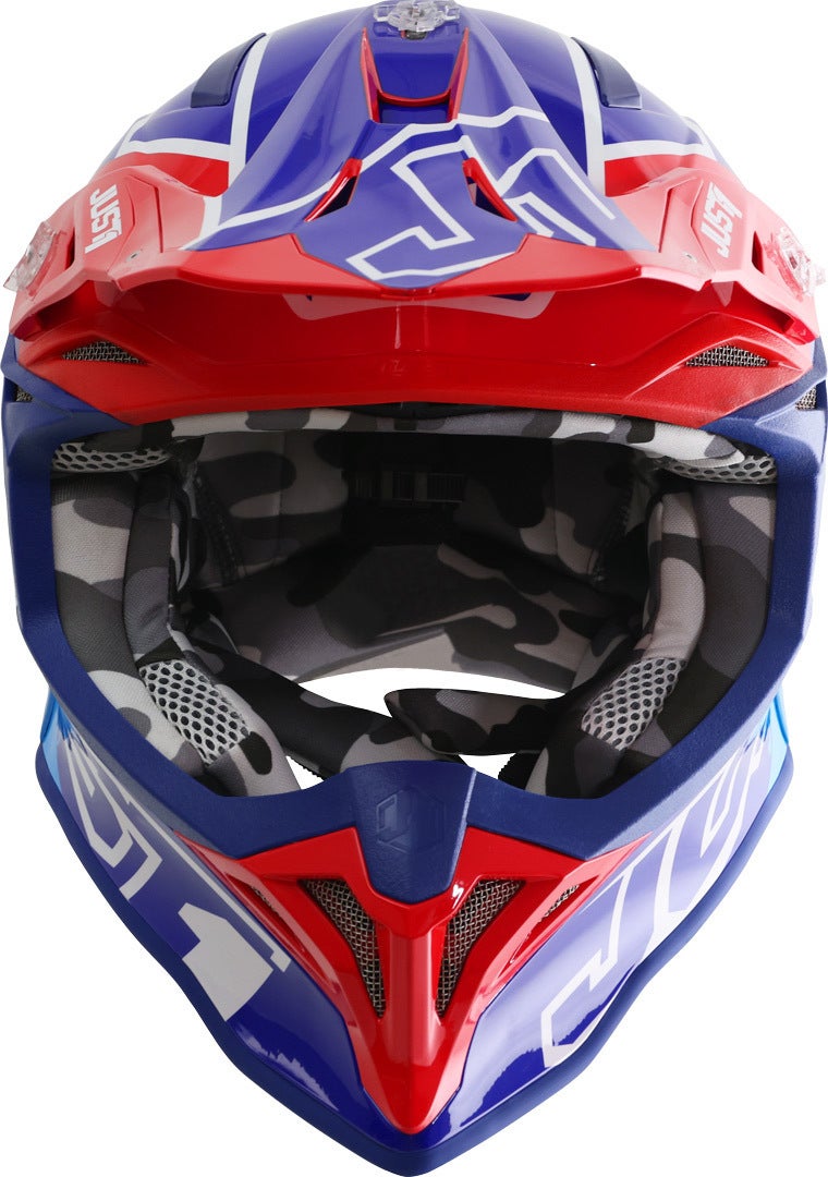 Just1 J39 Thruster Capacete de Motocross preto/branco/azul L (59/60) Figura 4