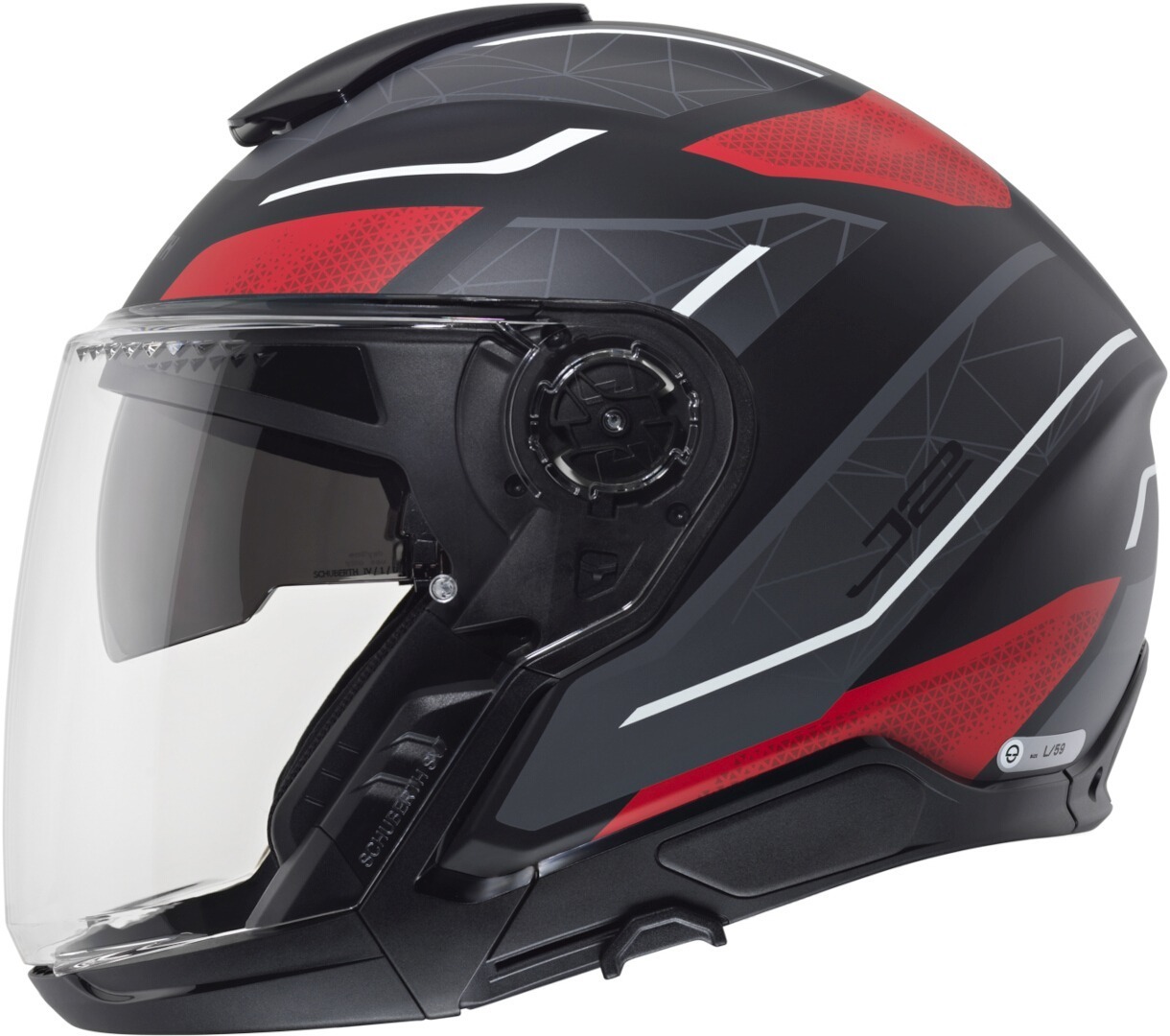 Schuberth J2 Sigma Jethelm anthrazit/rot M (57) Abbildung 2