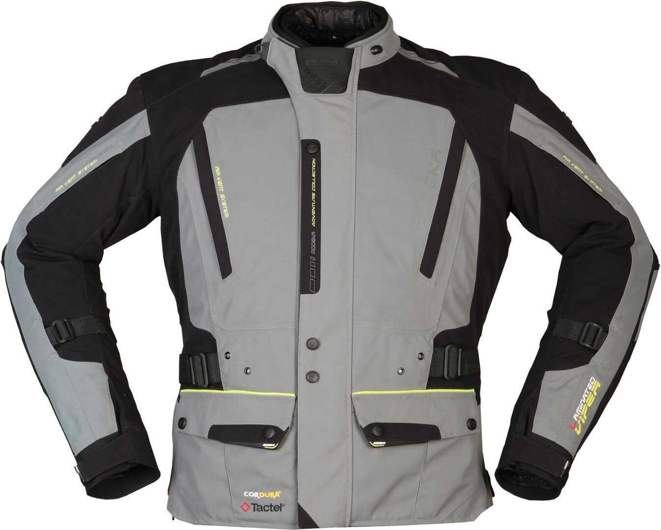 Modeka Viper LT Motorcykel tekstil jakke grå/sort XL Figur 1