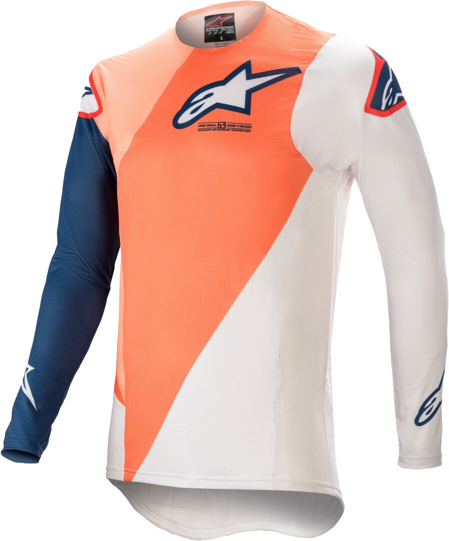 Alpinestars Supertech Blaze Motocross Jersey orange/white/blue XL Figure 1